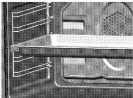 Flavel ML61ND - Proper positioning of the wire shelf and tray on sliding shelves - 1