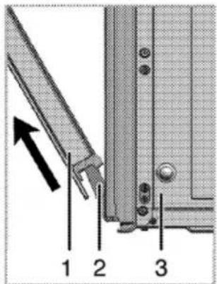 Flavel MLB51ND - Removing the oven door - 3