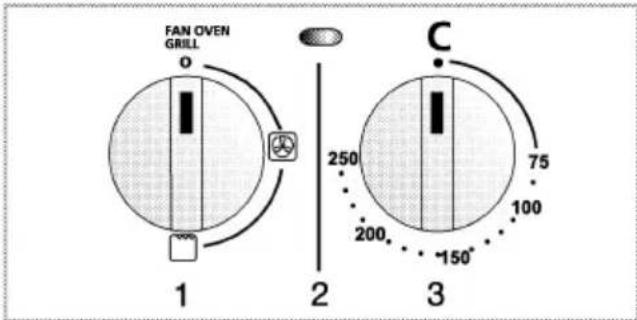 Flavel FL95FR - Select temperature and operating mode - 1