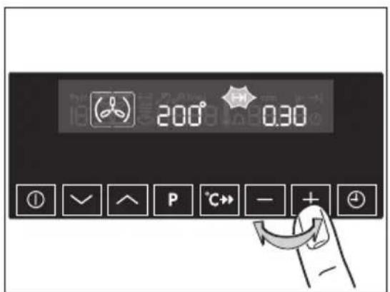 200° 030° ① √ ∧ P °C→ - + ⏻