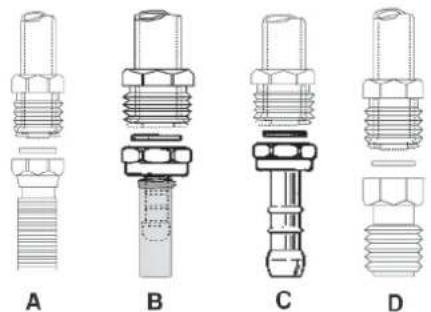 Freggia PP96GGG50CH - • RACCORDO CON TUBO IN GOMMA (FIGURA 11 DISEGNO B E C) - 1