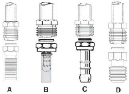 Freggia PP96GGG50CH - - CONNECTING WITH A RUBBER HOSE (B AND C - FIG. 11) - 1