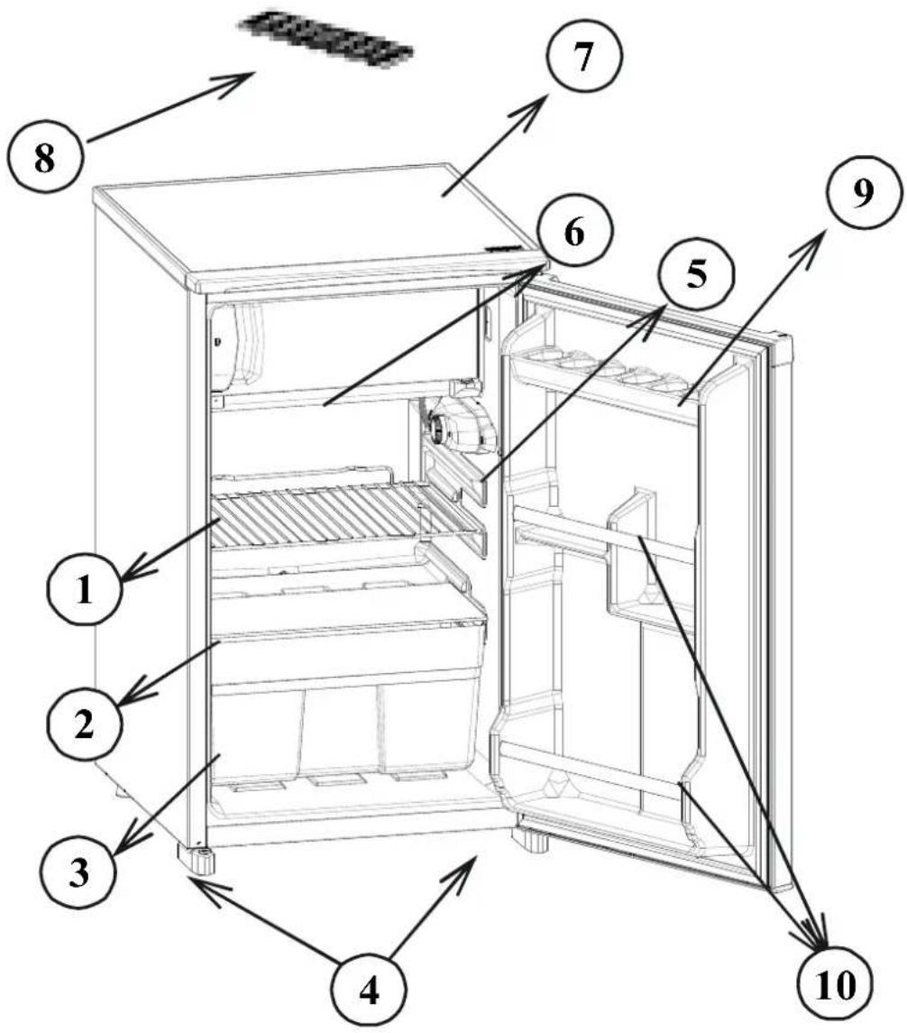 NORDMENDE RUI110NMWHA - TEIL - 6. BAUTEILE UND VORRATSFÄCHER - 1
