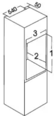 Juno Electrolux JRN40882 - Dimensions of the recess - 1