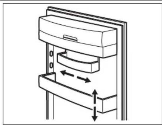 Juno Electrolux JRG90122 - Positioning the door shelves - 1