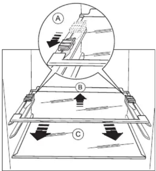 Juno Electrolux JRG90126 - REMOVING THE SHELF HOLDERS - 1
