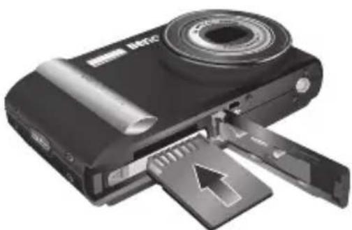 BENQ DC E1000 - Inserting and removing an SD memory card - 1