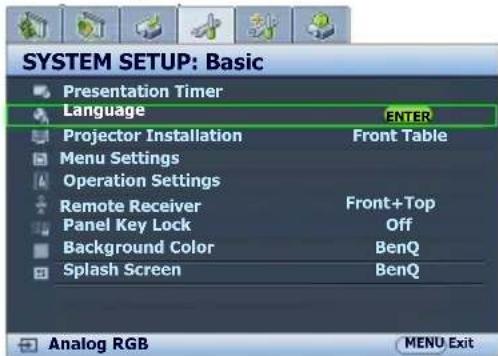 BENQ TH680 - Using the menus - 5