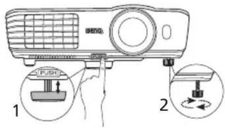 BENQ TH680 - Adjusting the projected image Adjusting the projection angle - 1