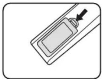 BENQ TH680 - Replacing the remote control batteries - 1