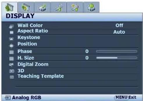 BENQ TH680 - Using the menus - 3