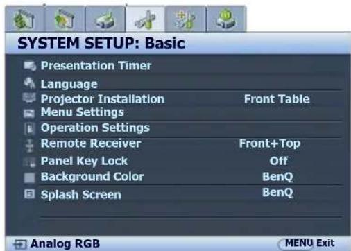 BENQ TH680 - Using the menus - 4