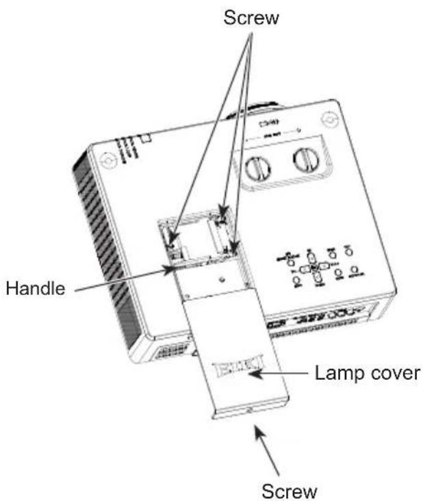 EIKI LC-XBS500 - To replace the lamp, follow the steps below: - 1