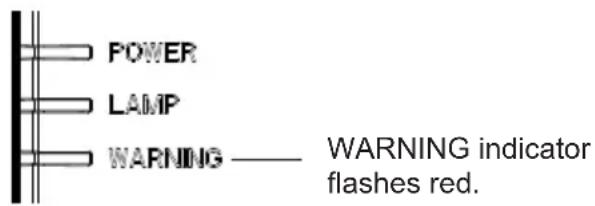EIKI LC-XBS500 - WARNING indicator - 1