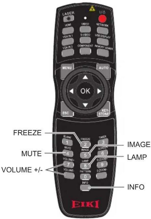 EIKI LC-XBS500 - INFO button - 1