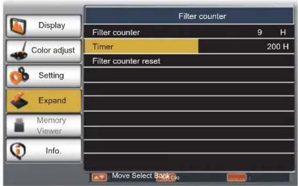 EIKI LC-XBS500 - Filter counter - 1