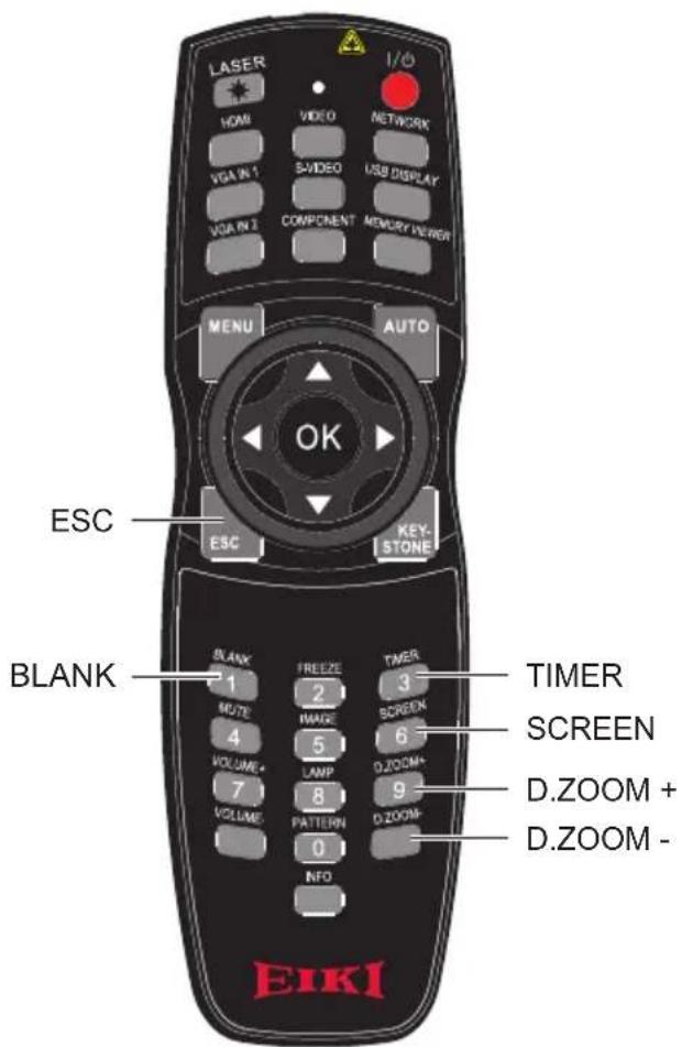 EIKI LC-XBS500 - D.ZOOM- button - 3