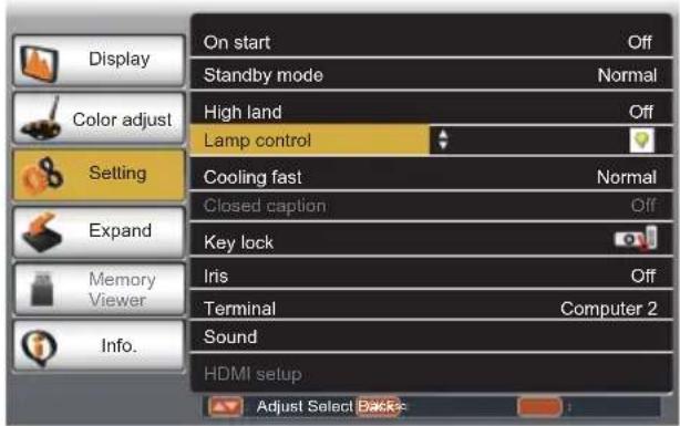 EIKI LC-XBS500 - Lamp control - 3