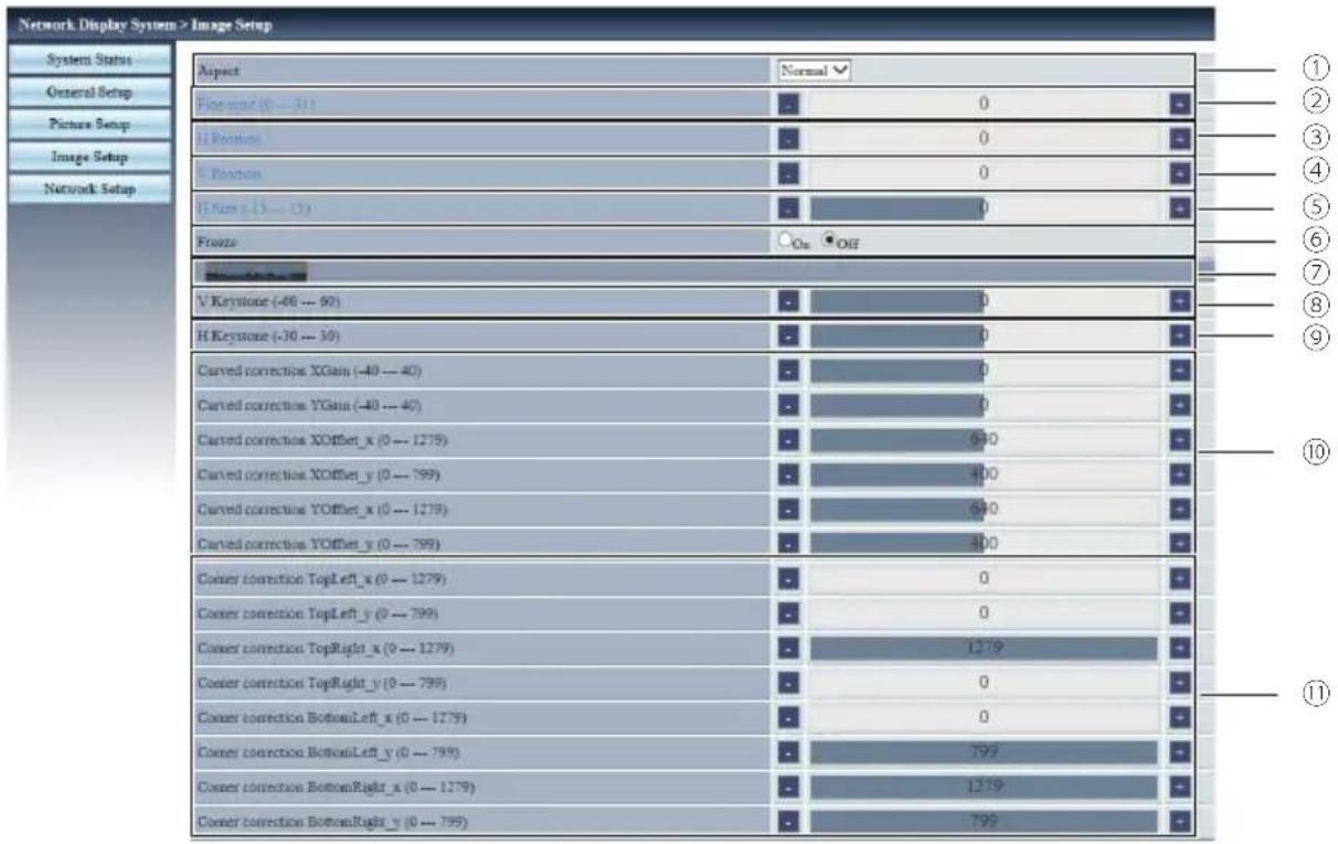 EIKI LC-XBS500 - "Image Setup" page - 1