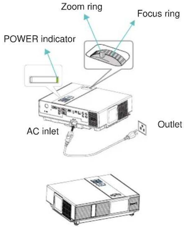 EIKI LC-WNB3000N - Power ON / OFF - 1