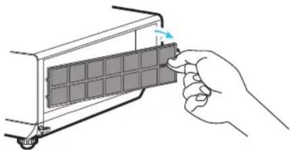 EIKI LC-WNB3000N - How to clean or replace the filters - 2