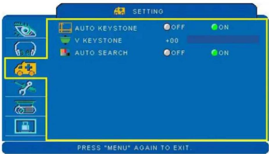 EIKI LC-WNB3000N - Setting Menu - 1