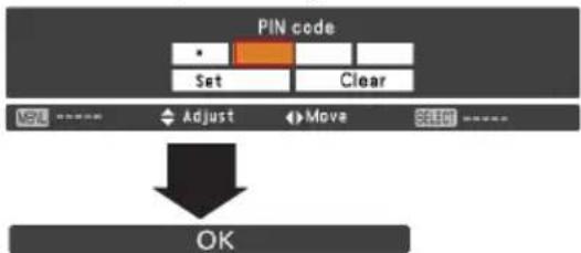 EIKI LC-WUL100A - PIN Code Input Dialog Box - 1