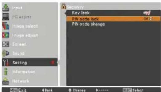 EIKI LC-WUL100A - PIN code lock - 2