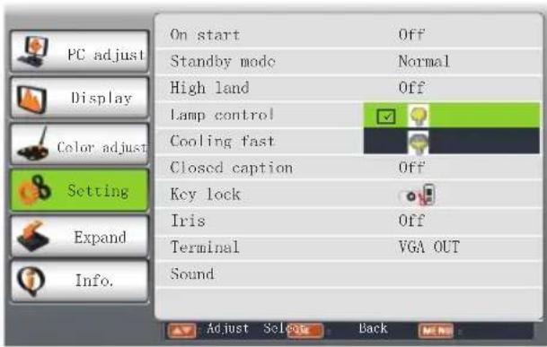 EIKI LC-WNS3200 - Lamp control - 3