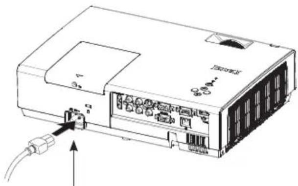 EIKI LC-WNS3200 - Connecting the AC power cord - 1