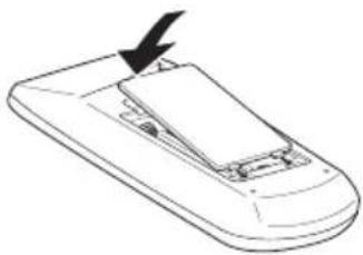 EIKI LC-WNS3200 - Install remote control batteries - 3