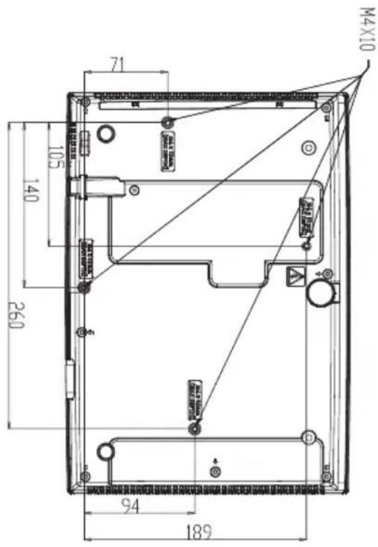 EIKI LC-WNS3200 - Dimensions - 2