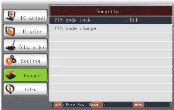 EIKI LC-WNS3200 - PIN code change - 1
