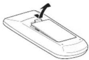 EIKI LC-WB200 - Remote control Battery Installation - 1