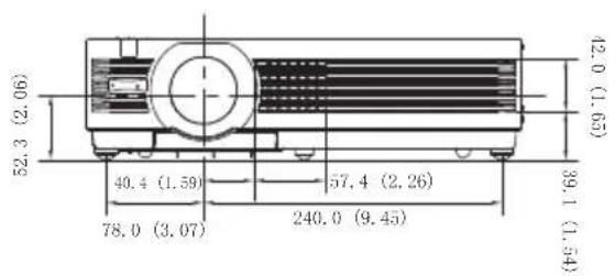EIKI LC-WB200 - Dimensions - 3