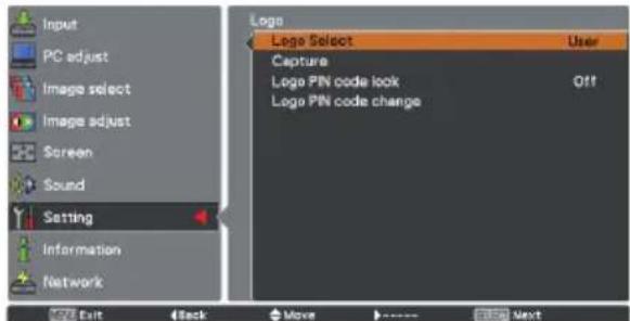 EIKI LC-WB200 - Logo select - 3