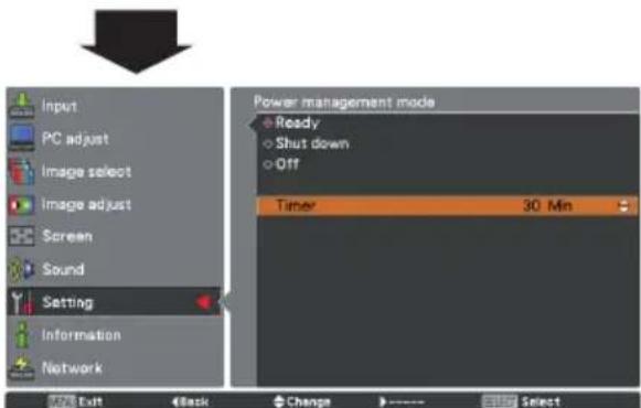 EIKI LC-WB200 - Power management - 4