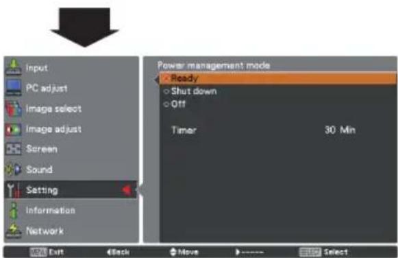 EIKI LC-WB200 - Power management - 3