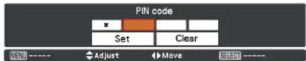 EIKI LC-WB200 - What is PIN code? - 1