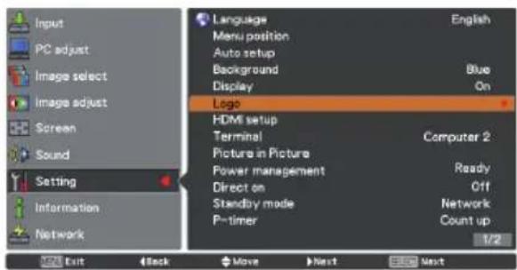 EIKI LC-WB200 - Logo select - 1