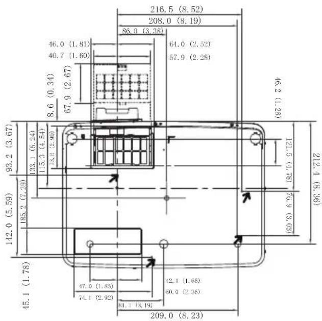 EIKI LC-WB200 - Dimensions - 4