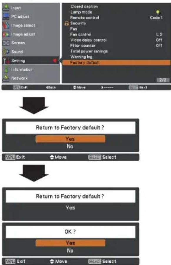 EIKI LC-WB200 - Factory default - 2