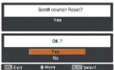 EIKI LC-HDT700 - Resetting the Scroll Counter - 2