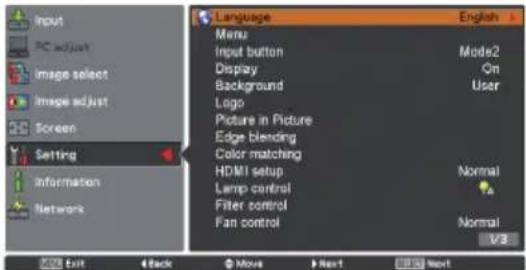 EIKI LC-HDT700 - Input button - 2