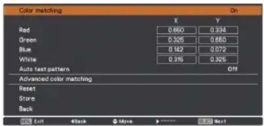 EIKI LC-HDT700 - Color matching - 1