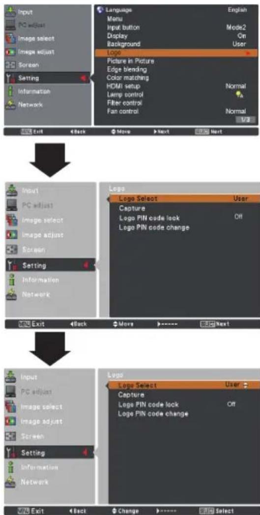 EIKI LC-HDT700 - Logo select - 1