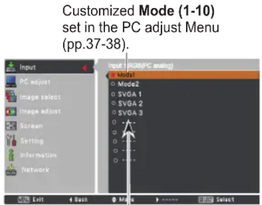 EIKI LC-HDT700 - Selecting Computer System Manually - 1
