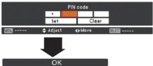EIKI LC-HDT700 - PIN Code Input Dialog Box - 1