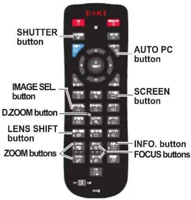 EIKI LC-HDT700 - FOCUS buttons - 1