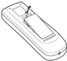 EIKI LC-HDT700 - Remote Control Battery Installation - 1